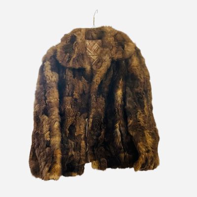 Sale Photo Thumbnail #55: Vintage Hand Sewn Fur Skin Pelt Jacket