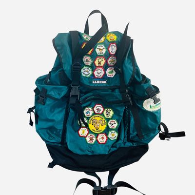 Sale Photo Thumbnail #76: Vintage LL Bean Backpack With Several Patches