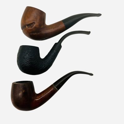 Sale Photo Thumbnail #9: Lot Of 3 Briar Smoking Pipes