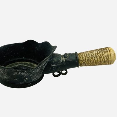 Sale Photo Thumbnail #247: Antique Chinese Silk Iron w/ Bone Handle