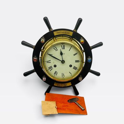 Sale Photo Thumbnail #94: Schatz Royal Mariner Vintage Ships Wheel Clock