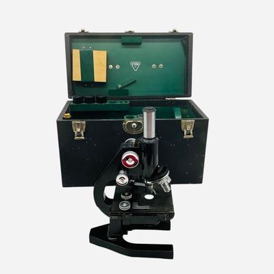 Sale Photo Thumbnail #193: Vintage Bausch & Lomb Microscope Serial #267992 With Case