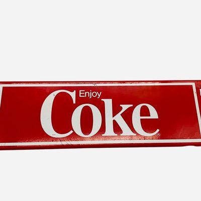 Sale Photo Thumbnail #101: 1960's Metal Enjoy Coke Coca Cola Sign