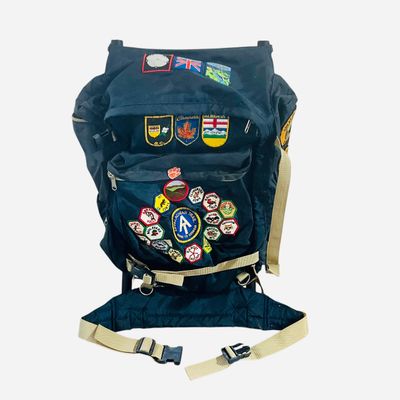 Sale Photo Thumbnail #75: Vintage Himalayan Industries Backpack W/ Several Patches