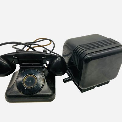 Sale Photo Thumbnail #104: Vintage Leich Bakelite Hand Crank Bell & Phone