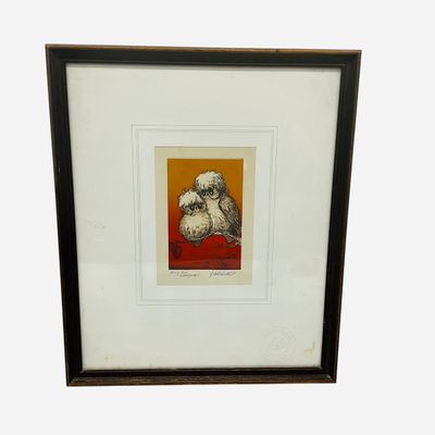 Sale Photo Thumbnail #85: Original Etching Artist Proof Titled "Young Love" by William A. Kolliker