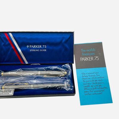Sale Photo Thumbnail #162: Sterling Silver Parker 75 Pen & Pencil Set - NEW