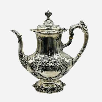 Sale Photo Thumbnail #231: Sterling Silver Coffee Pot Francis I Pattern by Reed and Barton #571A