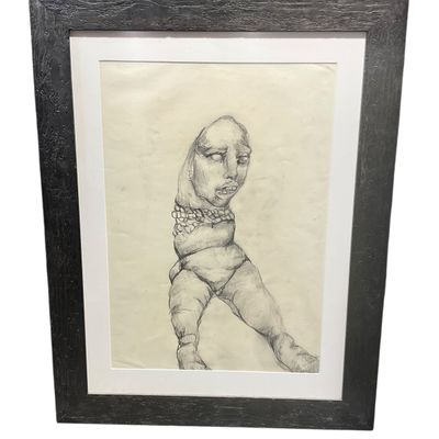 Sale Photo Thumbnail #282: Nick Breedlove Large Framed Sketch 2015 Silva N.C.