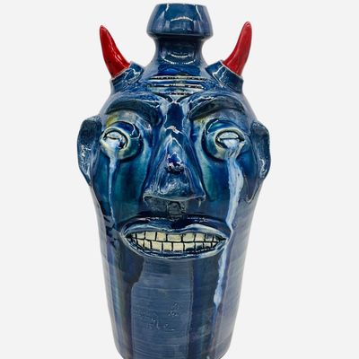 Sale Photo Thumbnail #144: Randy Tobias Crying Eye Devil Face Jug