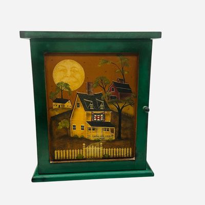 Sale Photo Thumbnail #53: Small Hand Painted Folk Art Cabinet