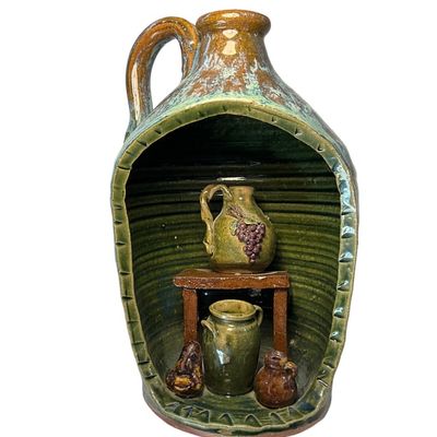 Sale Photo Thumbnail #283: Whelchel Meaders / Suzanne Reese Pottery Sculpture Made For L.Q. Meaders
