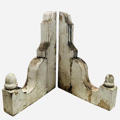Sale Photo Thumbnail #215: Pair Antique Architectural Salvage Large Corbels Matching