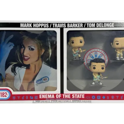 Sale Photo Thumbnail #158: Funko Pop! Albums Blink-182 "Enema of the State" 3-figure vinyl set in original box packaging.