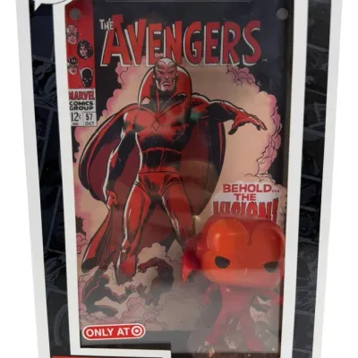 Sale Photo Thumbnail #94: Funko Pop! Comic Covers Marvel Vision #02 Target exclusive vinyl collectible figure in original display case packaging.