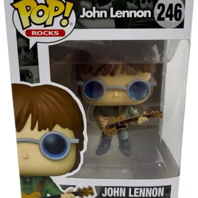 Sale Photo Thumbnail #203: Funko Pop! Rocks John Lennon vinyl figure #246, unused in original packaging.