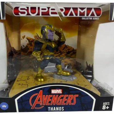 Sale Photo Thumbnail #209: Marvel Avengers Superama Collector Series Thanos figure, new in original display box packaging.