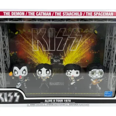 Sale Photo Thumbnail #52: Funko Pop! Deluxe Moment KISS Alive II Tour 1978 vinyl figure set, Walmart limited edition exclusive in original unopened packaging.