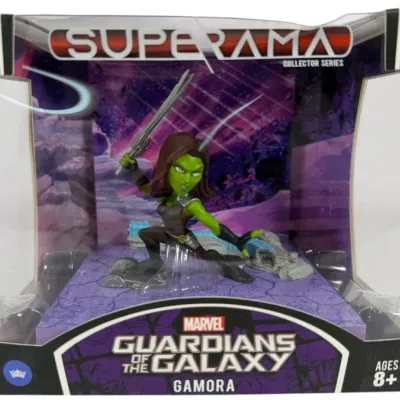 Sale Photo Thumbnail #210: Marvel Guardians of the Galaxy Gamora Superama Collector Series figure, sealed in original box packaging.