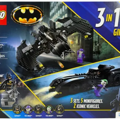 Sale Photo Thumbnail #160: Sealed LEGO DC Batman vs. The Joker 3-in-1 Gift Set (#66790), featuring 835 pieces and 5 minifigures in original retail packaging.