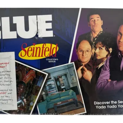 Sale Photo Thumbnail #161: Seinfeld Collector's Edition Clue board game, factory sealed in original plastic shrink wrap.