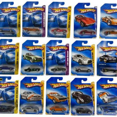 Sale Photo Thumbnail #176: Collection of 15 Hot Wheels die-cast cars in original blister pack cards, dating from the late 2000s.