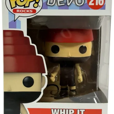Sale Photo Thumbnail #200: Funko Pop! Rocks Devo Whip It vinyl figure, number 216, new in original box.