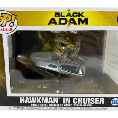 Sale Photo Thumbnail #62: Funko Pop! Rides #286 Black Adam Hawkman in Cruiser vinyl figure, new in original box.