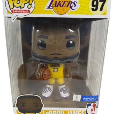 Sale Photo Thumbnail #104: Funko Pop! Basketball LeBron James #97 vinyl figure in original packaging, featuring a Walmart Exclusive sticker.