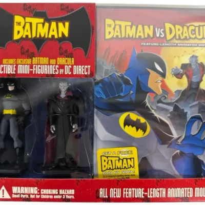 Sale Photo Thumbnail #80: Sealed 2005 "The Batman vs Dracula" DVD gift set including exclusive Batman and Dracula mini-figurines by DC Direct.