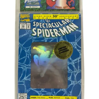 Sale Photo Thumbnail #164: The Spectacular Spider-Man #189 30th Anniversary issue from June 1992, sealed in a Treat Pedigree Collection limited edition 3-issue collector's pack.