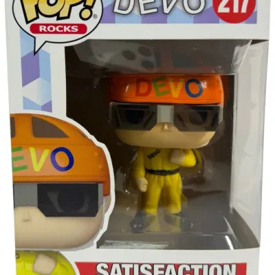 Sale Photo Thumbnail #199: Funko Pop! Rocks Devo "Satisfaction" vinyl figure #217, new in original box.