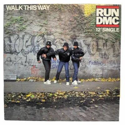 Sale Photo Thumbnail #111: Run-D.M.C. "Walk This Way" 12-inch vinyl single cover, released in 1986.