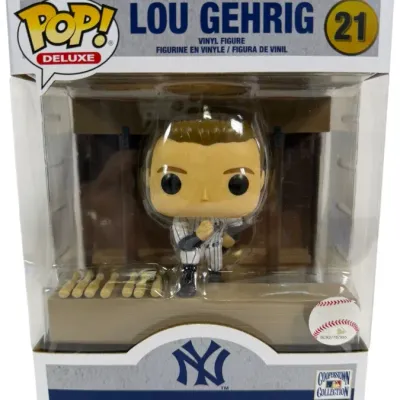 Sale Photo Thumbnail #82: Funko Pop! Deluxe Lou Gehrig #21 MLB Cooperstown Collection vinyl figure, new in original box.
