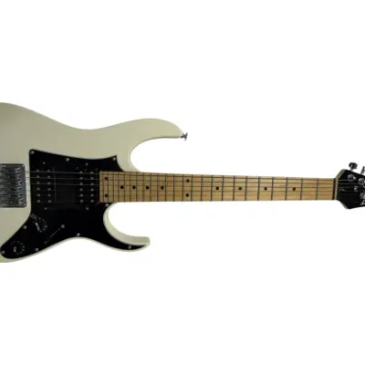 Sale Photo Thumbnail #43: Ibanez Gio MiKro electric guitar in white finish with a black pickguard and maple neck.