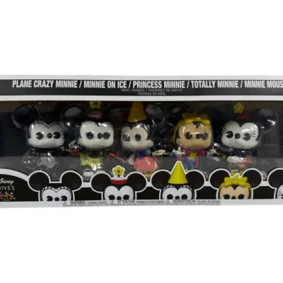 Sale Photo Thumbnail #180: Funko Pop! Walt Disney Archives Minnie Mouse 5-pack vinyl figure set in original box, Amazon Exclusive edition.