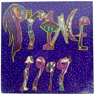 Sale Photo Thumbnail #143: Prince's 1982 double album "1999" vinyl record in its original shrink wrap, featuring the iconic psychedelic cover artwork.