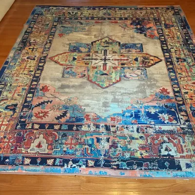 Large Vintage Area Rug And Runner