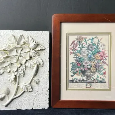 Floral Art: High Relief & Framed Print