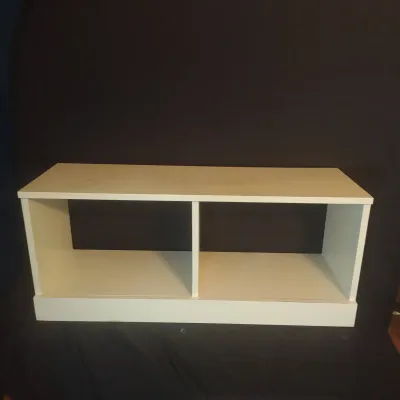 White Two Cube Storage Cabinet