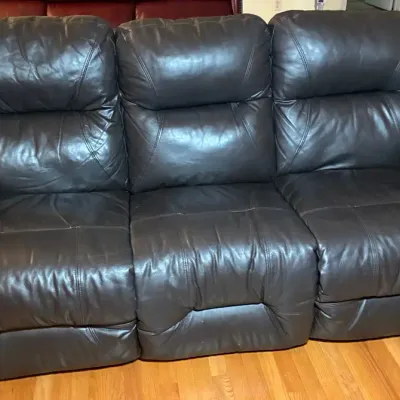 Dark Brown Sofa With Reclining Chairs