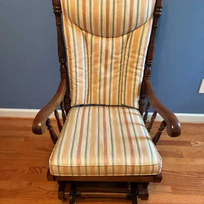 Wooden Spindle Back Glider, Rocking Chair