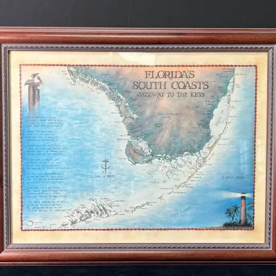 Terry Moore Print - Florida’s South Coasts 1990