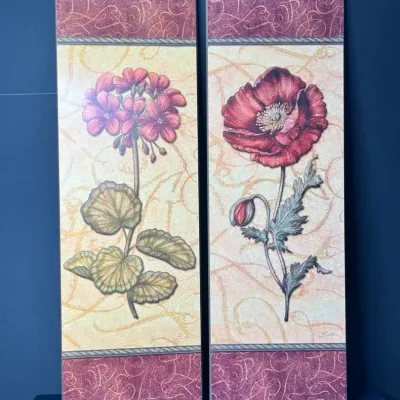 Floral Panel Art - 12x36 Inches 