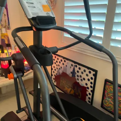 Sale Photo Thumbnail #41: NordicTrack ACT elliptical trainer machine with digital display console and original manual.