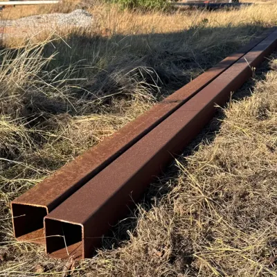 Sale Photo Thumbnail #9: Two long sections of square steel tubing.