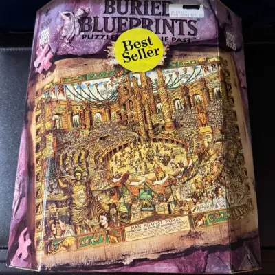 BePuzzled “Man Against Woman” Buried Blueprints 1000-Piece Puzzle, 1994, Albert Lorenz Artwork