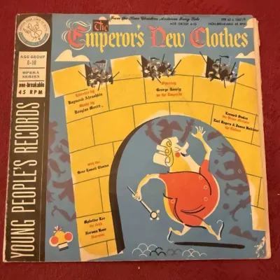 “The Emperor’s New Clothes” 4-Side 45 RPM Young Peoples Records Children’s Music Story Set