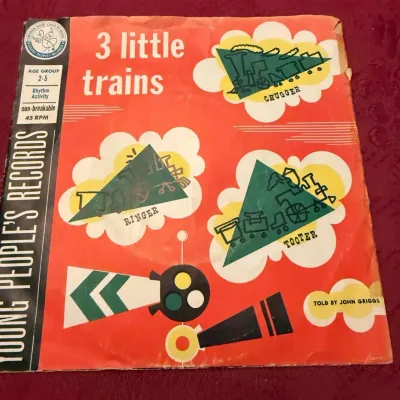 “Three Little Trains” / “Ring-a-Ling” 2-Record 45 RPM Young Peoples Records Children’s Music Story