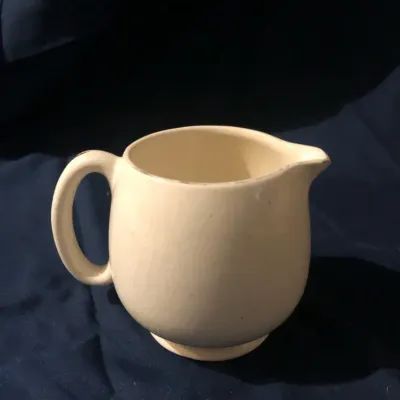 Small White Ceramic Creamer Pitcher